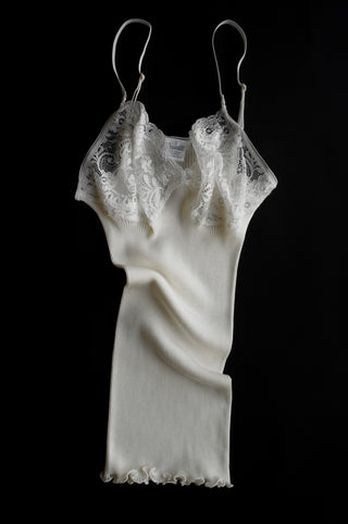 WOOL & SILK TOP WITH LACE