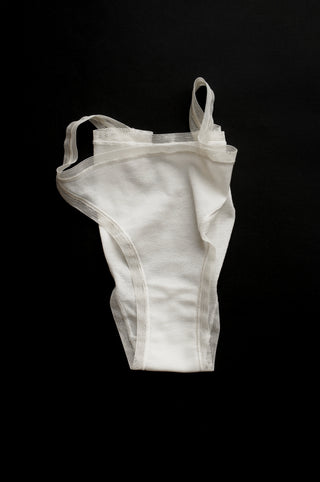 COTTON BRIEFS WITH MESH TRIM