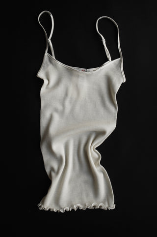 WOOL & SILK FINE RIB TOP