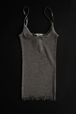 WOOL & SILK FINE RIB TOP