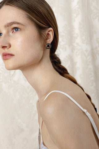 CURVA EARRING SMOKY QUARTZ