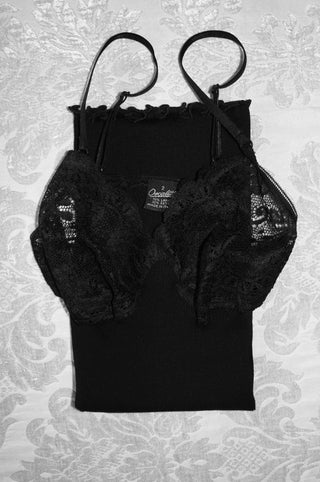 WOOL & SILK TOP WITH LACE