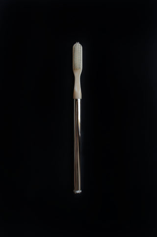 RHODIUM PLATED ROUND TOOTHBRUSH