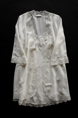 GEORGETTE SILK DRESS & ROBE SET