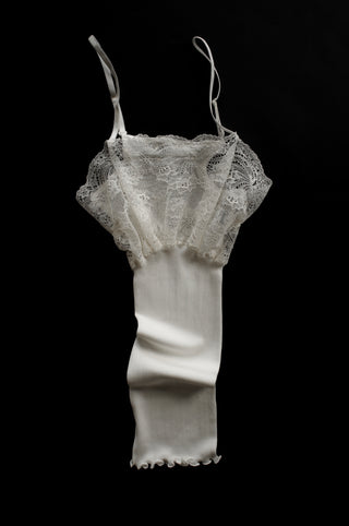 PURE SILK TOP WITH LACE