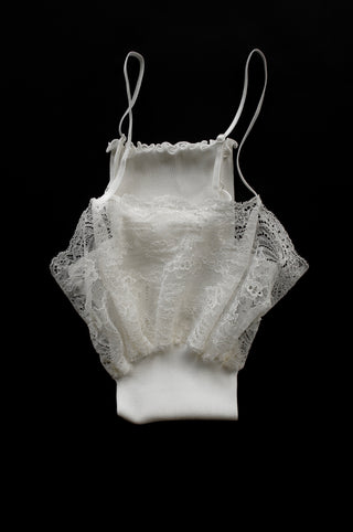 PURE SILK TOP WITH LACE