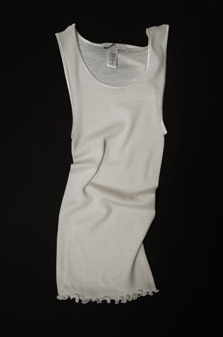 WOOL & SILK FINE RIB TANK TOP