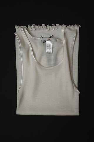 WOOL & SILK FINE RIB TANK TOP