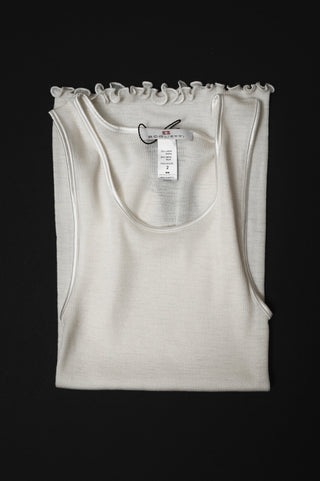 WOOL & SILK FINE RIB TANK TOP