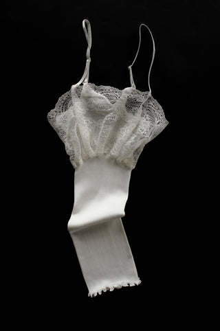 PURE SILK TOP WITH LACE