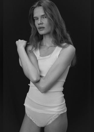 WOOL & SILK RIB TANK TOP